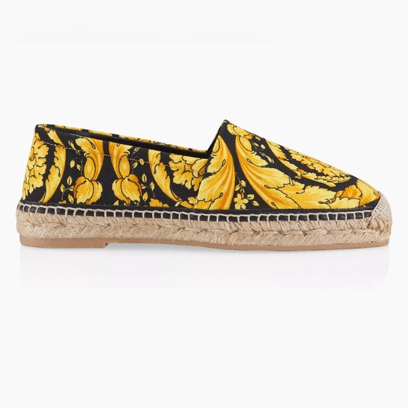 Versace NWT Barocco-Print Canvas Espadrilles - Picture 2 of 7